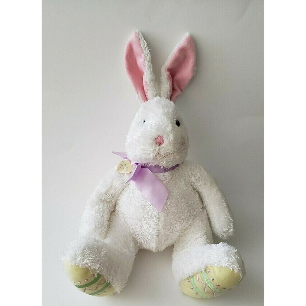 Hallmark Some Easter Bunny Loves You Plush White Pink Ears 12" sitting